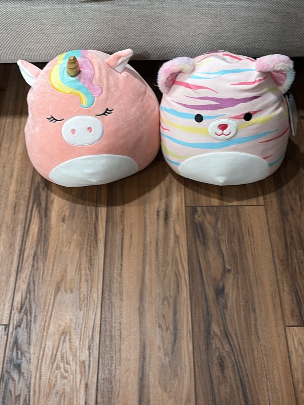 Squishmallows Squishy Unicorn and Rainbow Bear Duo - Pink Pastel